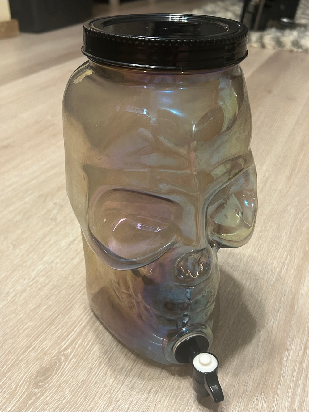 Iridescent Skull Halloween Plastic Beverage Dispenser